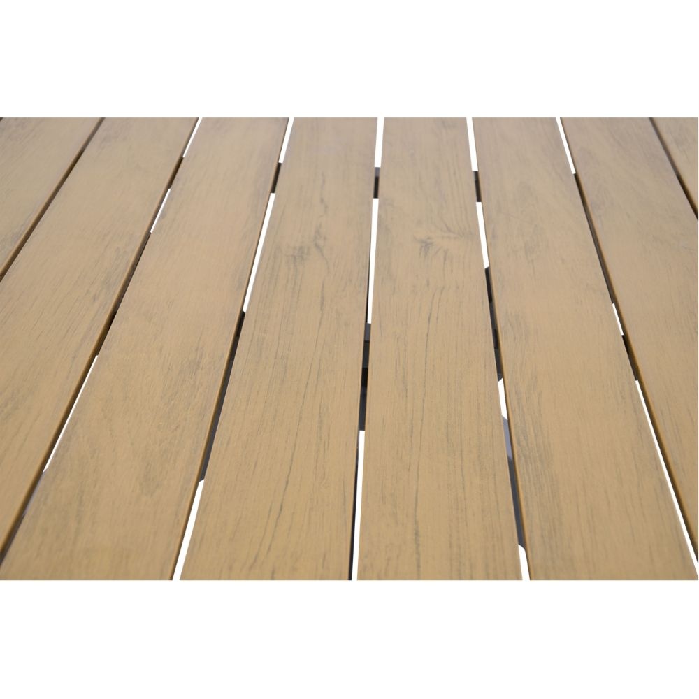 Arezzo/Kos antraciet dining tuinset | 5 personen | polywood + touw | 150cm rond