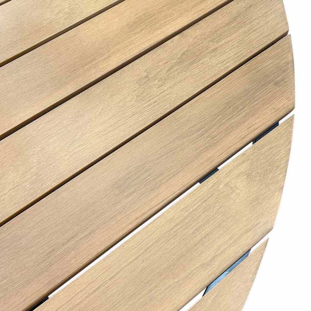 Arezzo/Kos antraciet dining tuinset | 5 personen | polywood + touw | 150cm rond