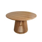 Palau/Tulum Lava Grey dining tuinset | 4 personen | teakhout + touw | 120cm rond