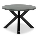 Stockholm/Napels dining tuinset | 6 personen | betonlook + wicker | 240cm ovaal