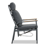 Delta/Annecy antraciet dining tuinset | 6 personen | teakhout + aluminium | 220cm