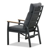 Delta/Annecy antraciet dining tuinset | 6 personen | teakhout + aluminium | 220cm