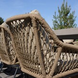 Portofino dining tuinstoel | touw + aluminium | Sahara Dust