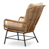 Dex loungestoel tuin set van 2 | wicker + aluminium | Bamboo taupe