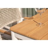 Sandro dining barstoel | touw + aluminium | wit