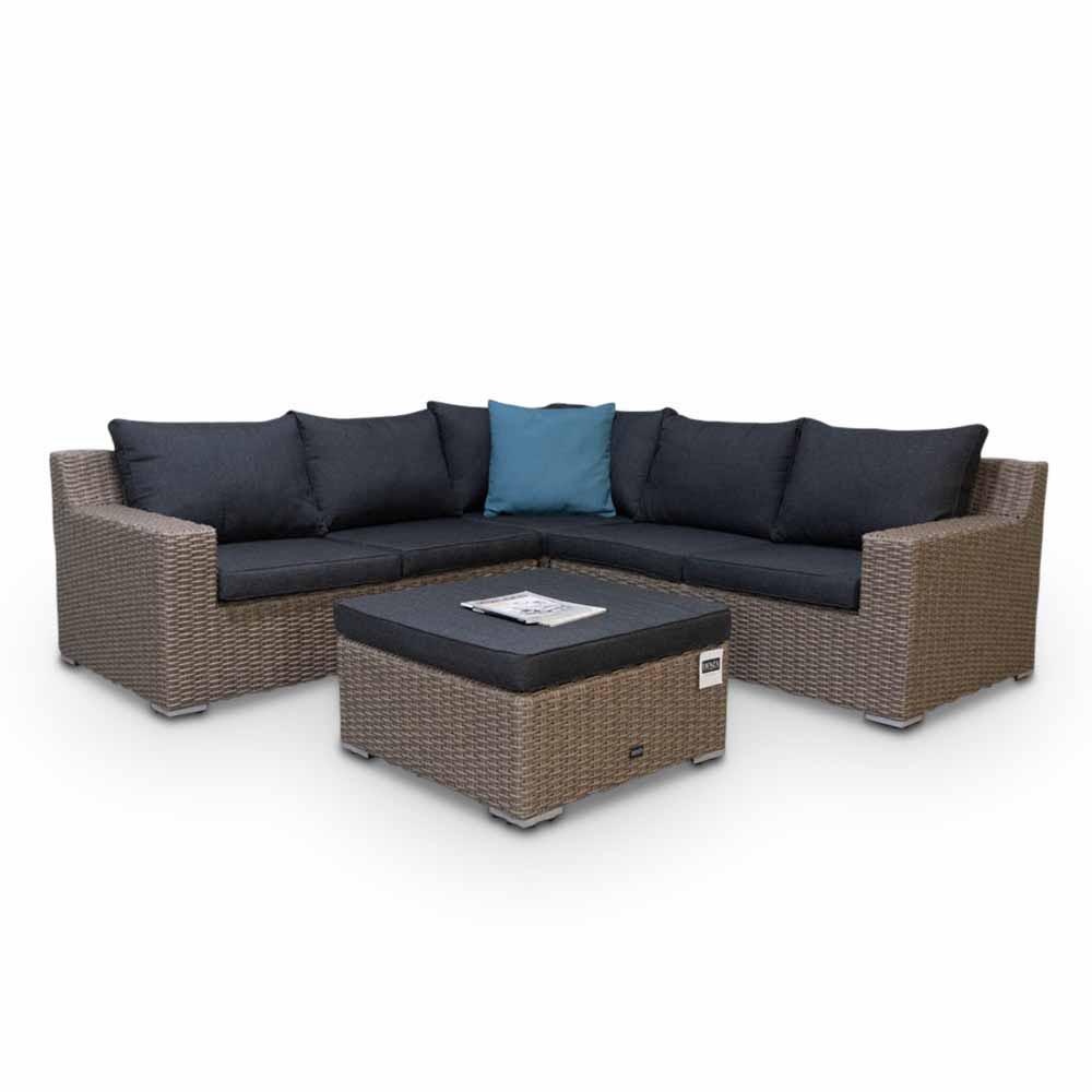 Nashville luxe hoek loungeset 5 personen | wicker | New Kobo | 4-delig - 255x255cm