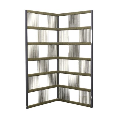 Rope tuinscherm divider hoek | 180x88x88cm | olijfgroen