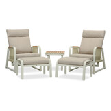 Como lounge balkonset 2 personen | aluminium + polywood | beige | 5-delig