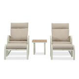 Como lounge balkonset 2 personen | aluminium + polywood | beige | 5-delig