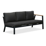 Gerona dining loungeset 6 personen | aluminium + teakhout | antraciet | 4-delig - 263x203cm