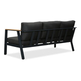 Gerona dining loungeset 6 personen | aluminium + teakhout | antraciet | 4-delig - 263x203cm