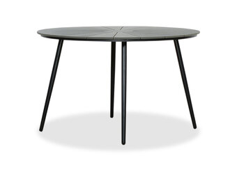 Frederik dining tuintafel 4 personen | polywood + aluminium | Grey | Ø120cm rond