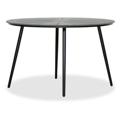 Frederik dining tuintafel 4 personen | polywood + aluminium | Grey | Ø120cm rond