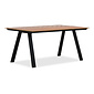 LUX outdoor living Sofia dining tuintafel 4 personen | polywood + aluminium | Natural Wood | 160cm