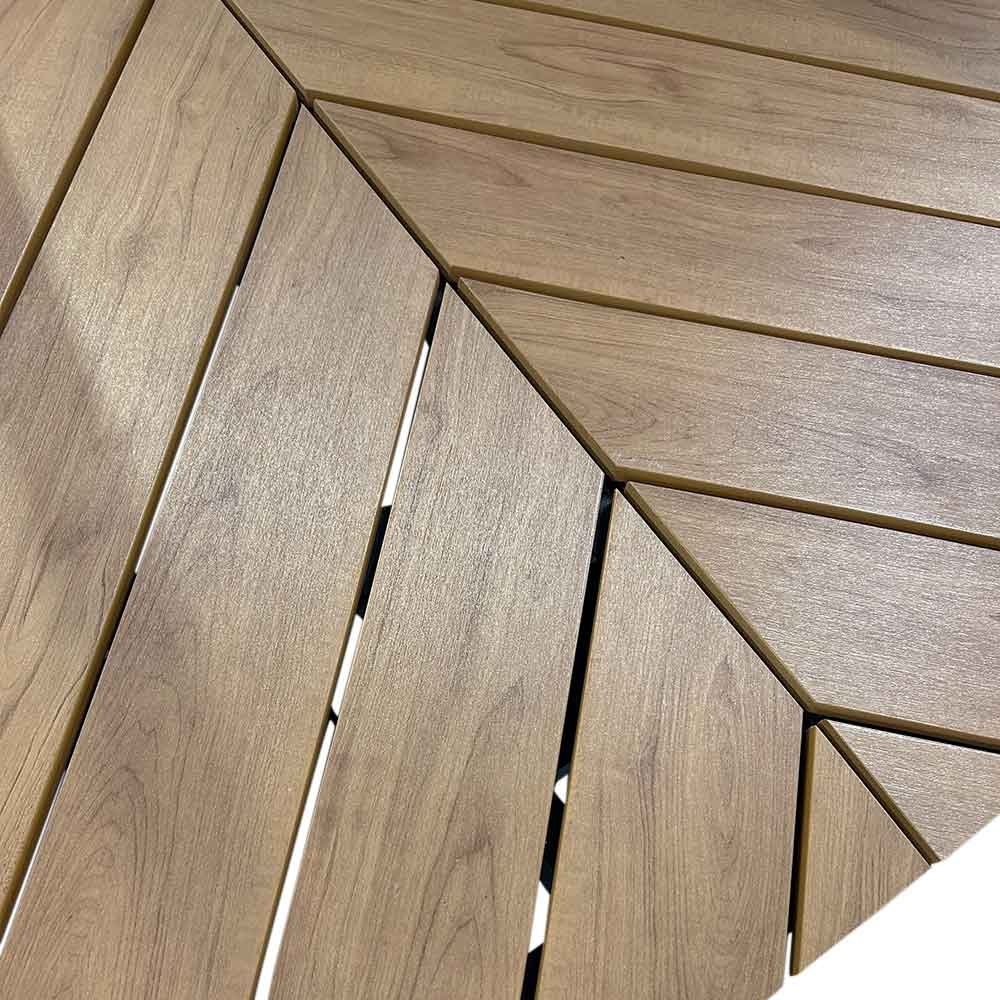 Sofia dining tuintafel 4 personen | polywood + aluminium | Natural Wood | 160cm