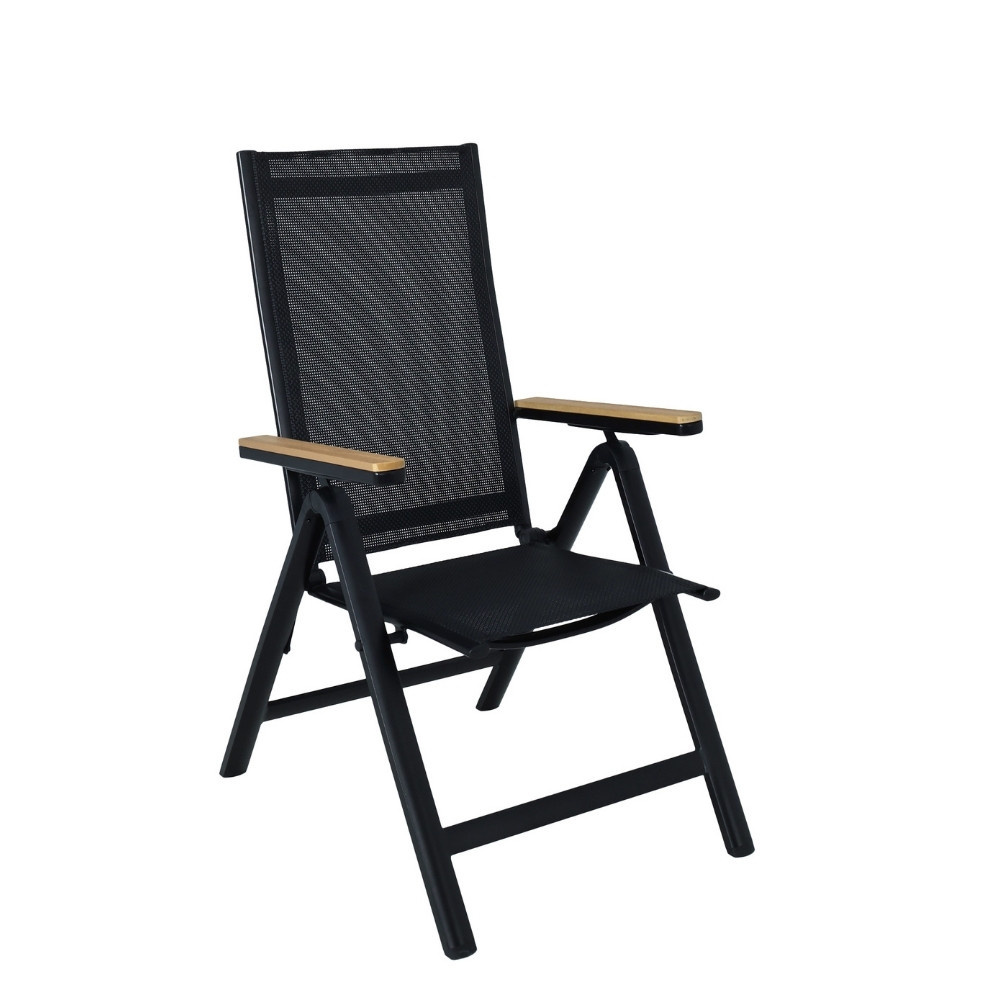 Manchester Natural/Norali antraciet dining tuinset | 6 personen | polywood + textileen | 205cm