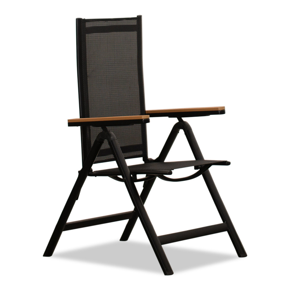 Manchester Natural/Norali antraciet dining tuinset | 6 personen | polywood + textileen | 205cm
