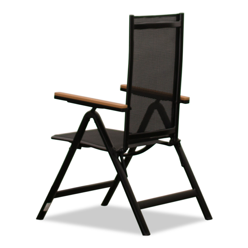Manchester Natural/Norali antraciet dining tuinset | 6 personen | polywood + textileen | 205cm