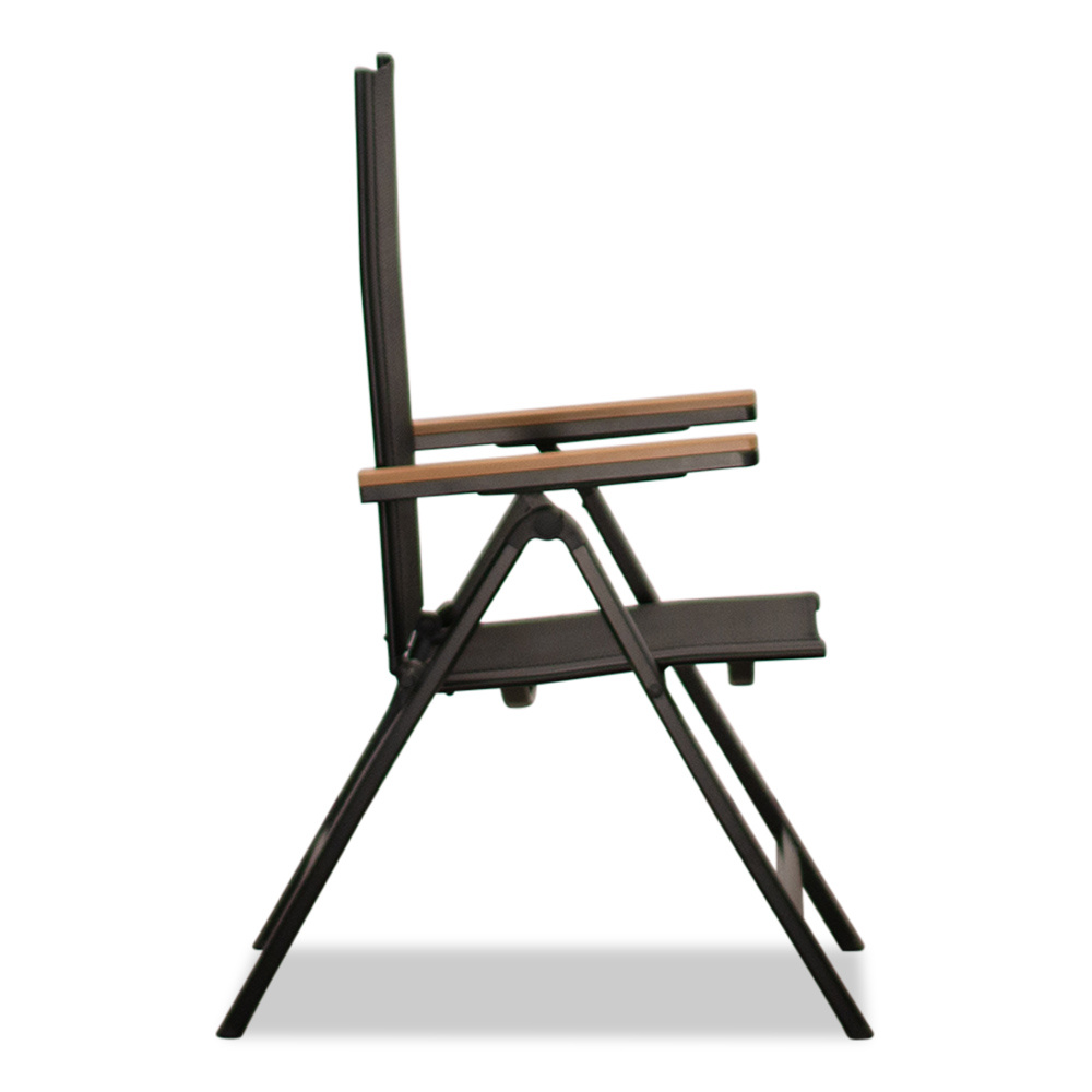 Manchester Natural/Norali antraciet dining tuinset | 6 personen | polywood + textileen | 205cm