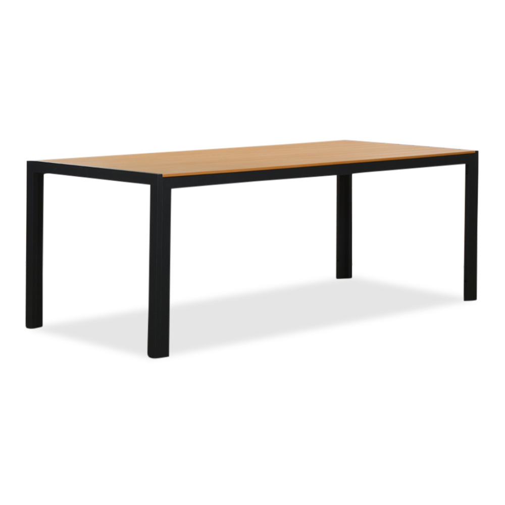 Manchester Natural/Norali antraciet dining tuinset | 6 personen | polywood + textileen | 205cm