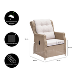 Geneve loungestoel tuin | wicker | Royal Sand