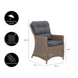 Madrid dining tuinstoel | wicker | Ash Grey