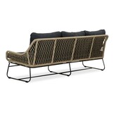 Portofino stoel-bank loungeset 5 personen | aluminium + teakhout | zand | 4-delig