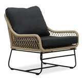 Portofino stoel-bank loungeset 5 personen | aluminium + teakhout | zand | 4-delig