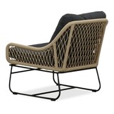 Portofino stoel-bank loungeset 5 personen | aluminium + teakhout | zand | 4-delig