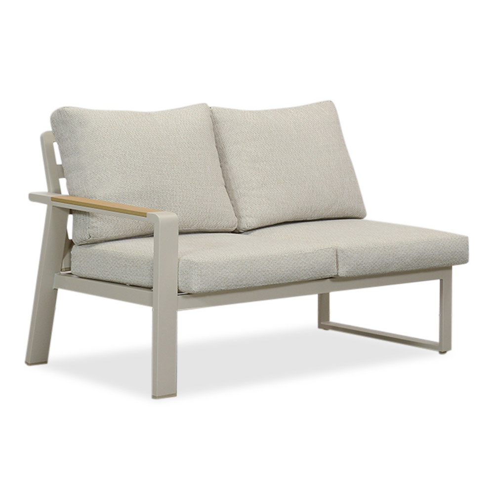 Lola hoek loungeset 6 personen | aluminium + polywood | beige | 4-delig - 288x220cm