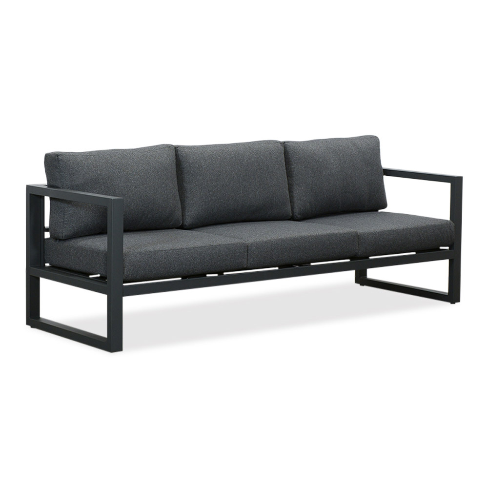 Cordoba stoel-bank loungeset 5 personen | aluminium | antraciet | 4-delig