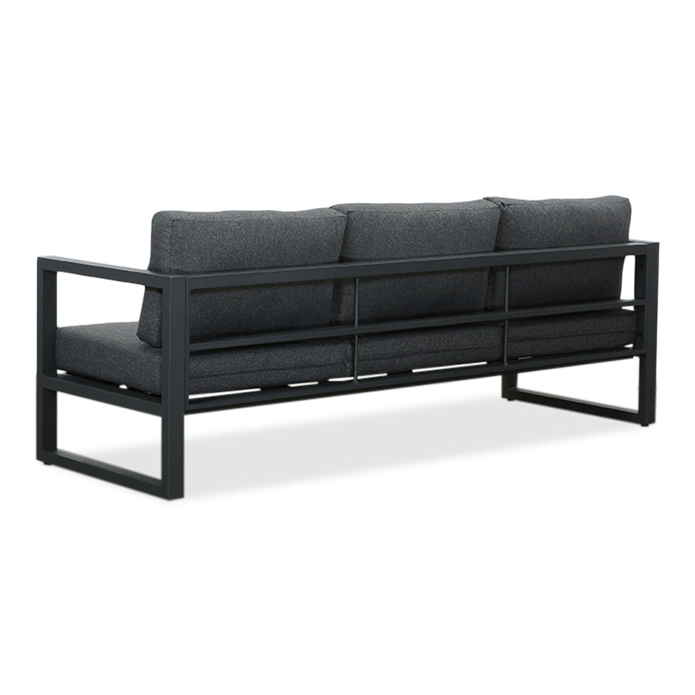 Cordoba stoel-bank loungeset 5 personen | aluminium | antraciet | 4-delig