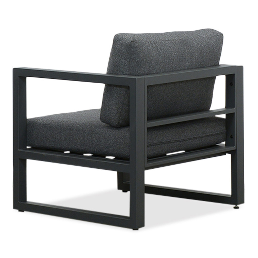 Cordoba stoel-bank loungeset 5 personen | aluminium | antraciet | 4-delig