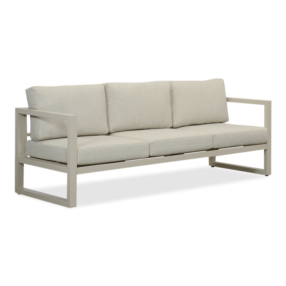 Cordoba stoel-bank loungeset 5 personen | aluminium | beige | 4-delig