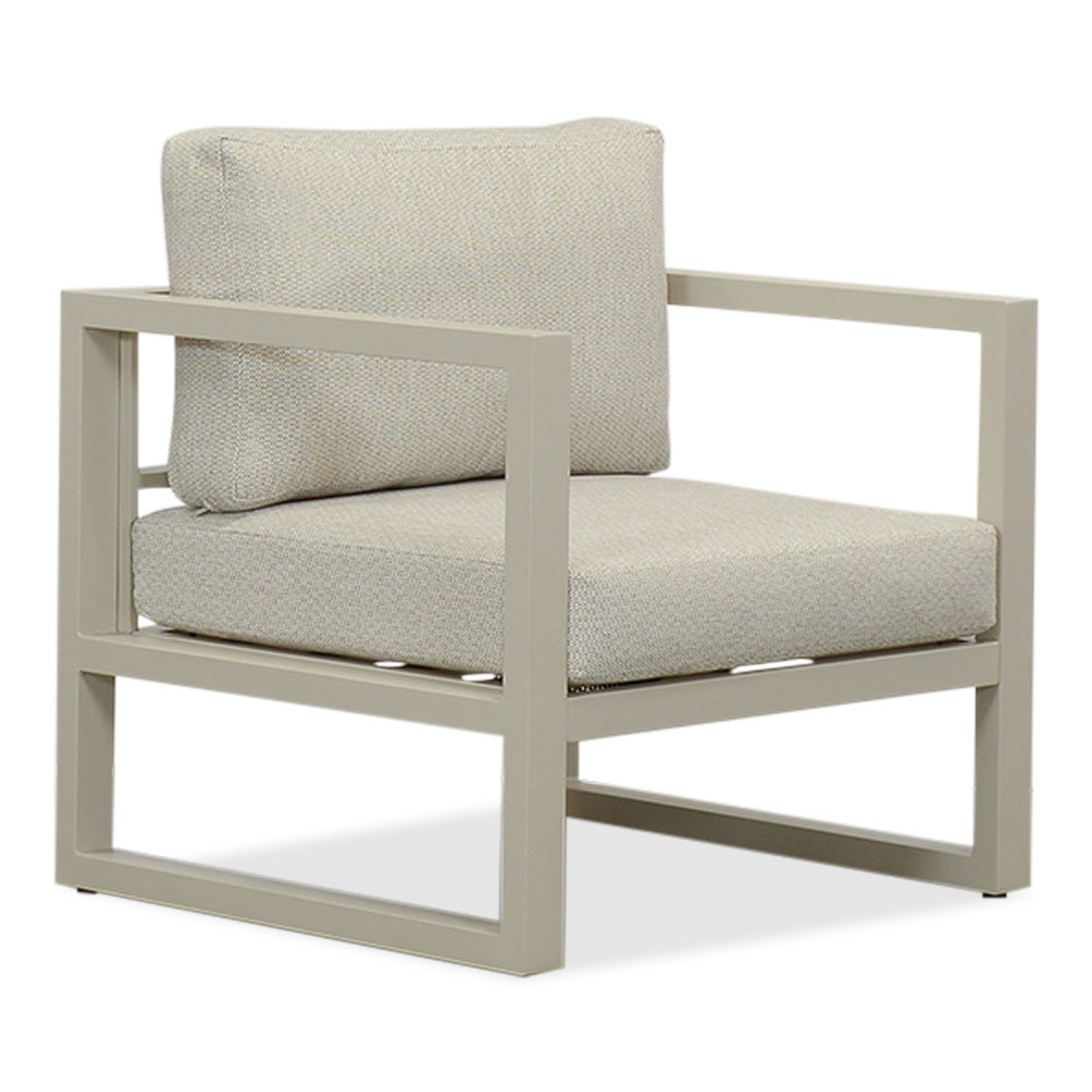 Cordoba stoel-bank loungeset 5 personen | aluminium | beige | 4-delig