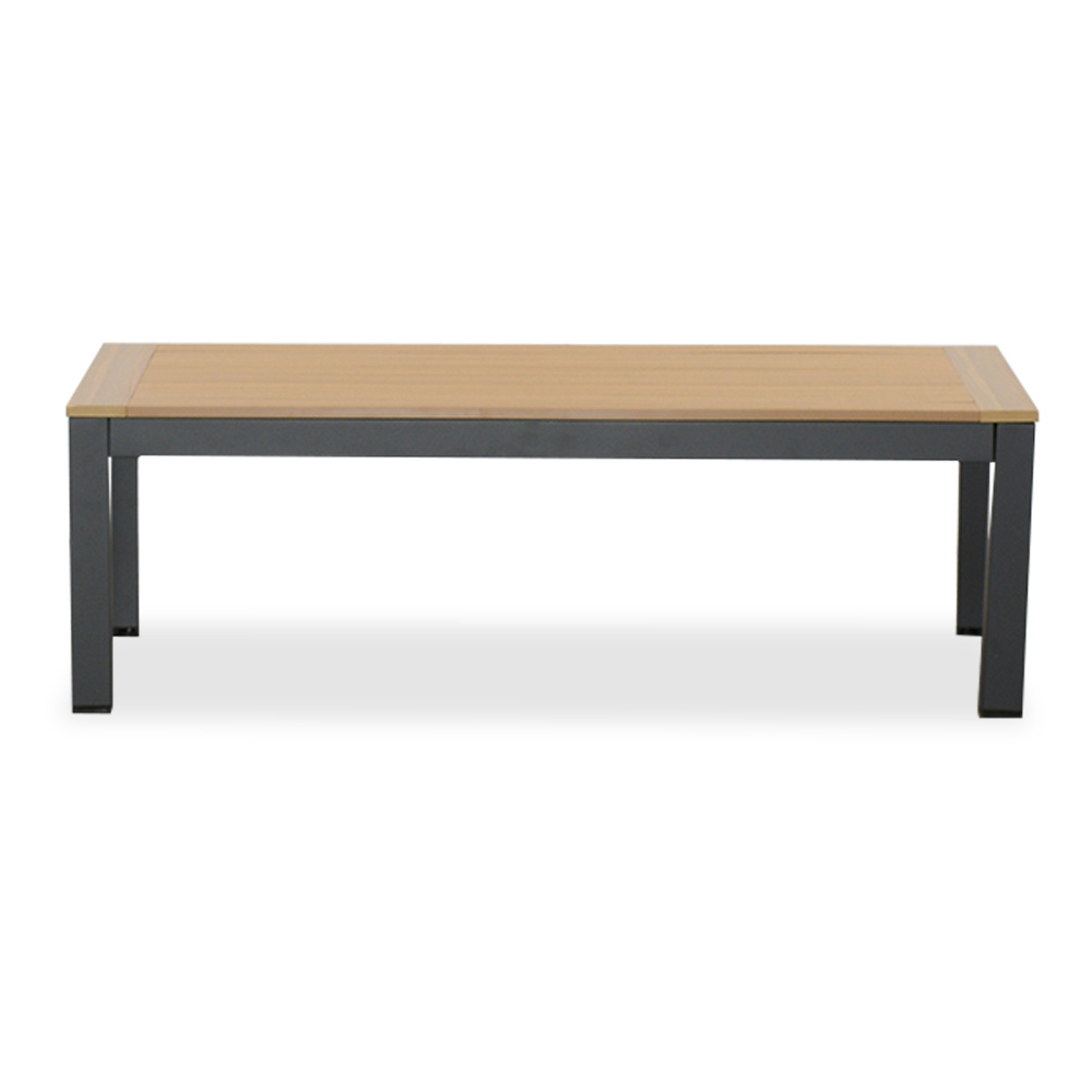 Nebraska stoel-bank loungeset 5 personen | aluminium + polywood | antraciet | 5-delig