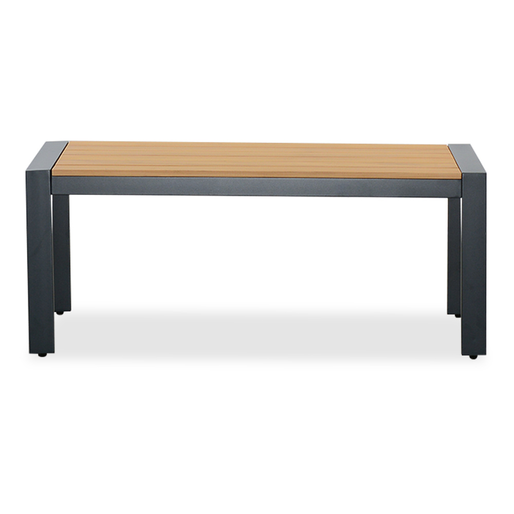 Gerona stoel-bank loungeset 5 personen | aluminium + teakhout | antraciet | 4-delig