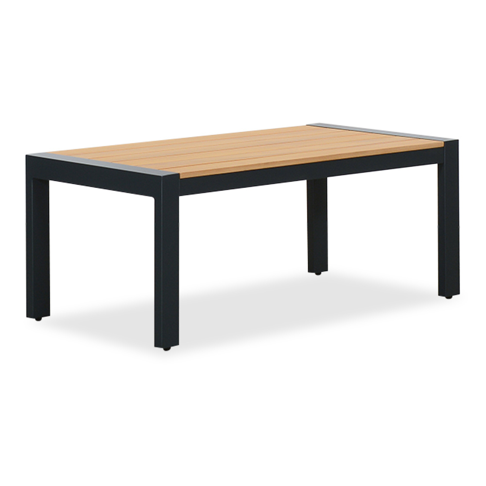 Gerona stoel-bank loungeset 5 personen | aluminium + teakhout | antraciet | 4-delig