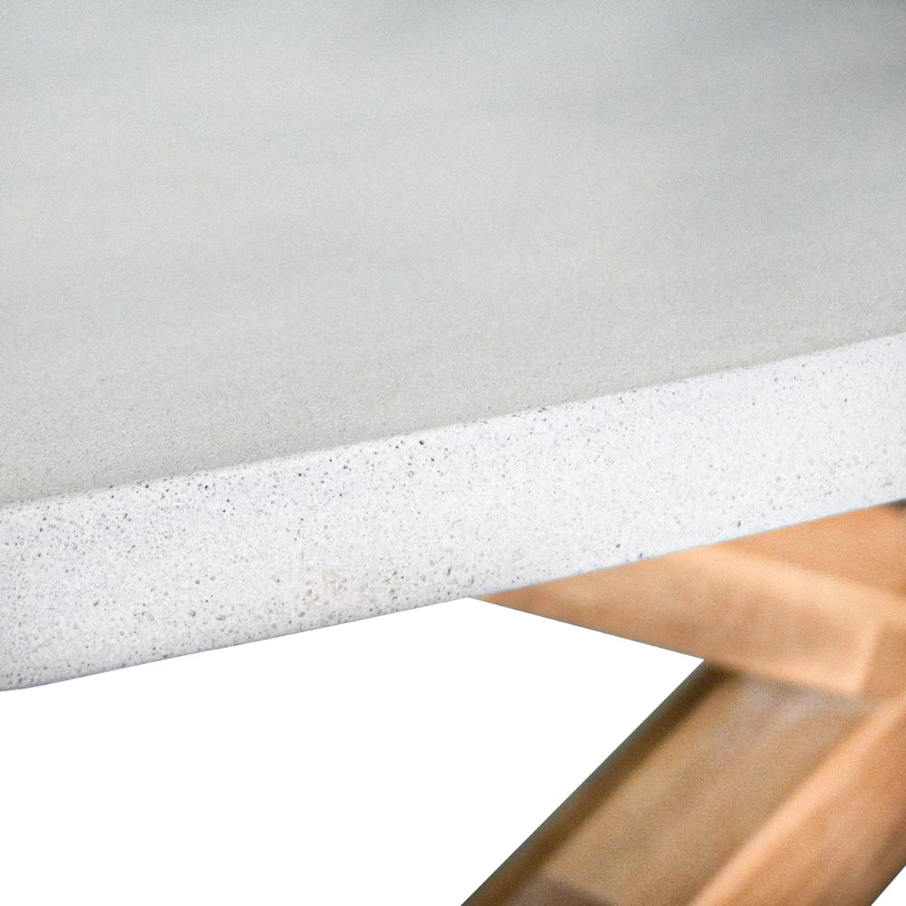 Nancy/Harper Sandstone dining tuinset | 4 personen | betonlook + touw | 135cm rond