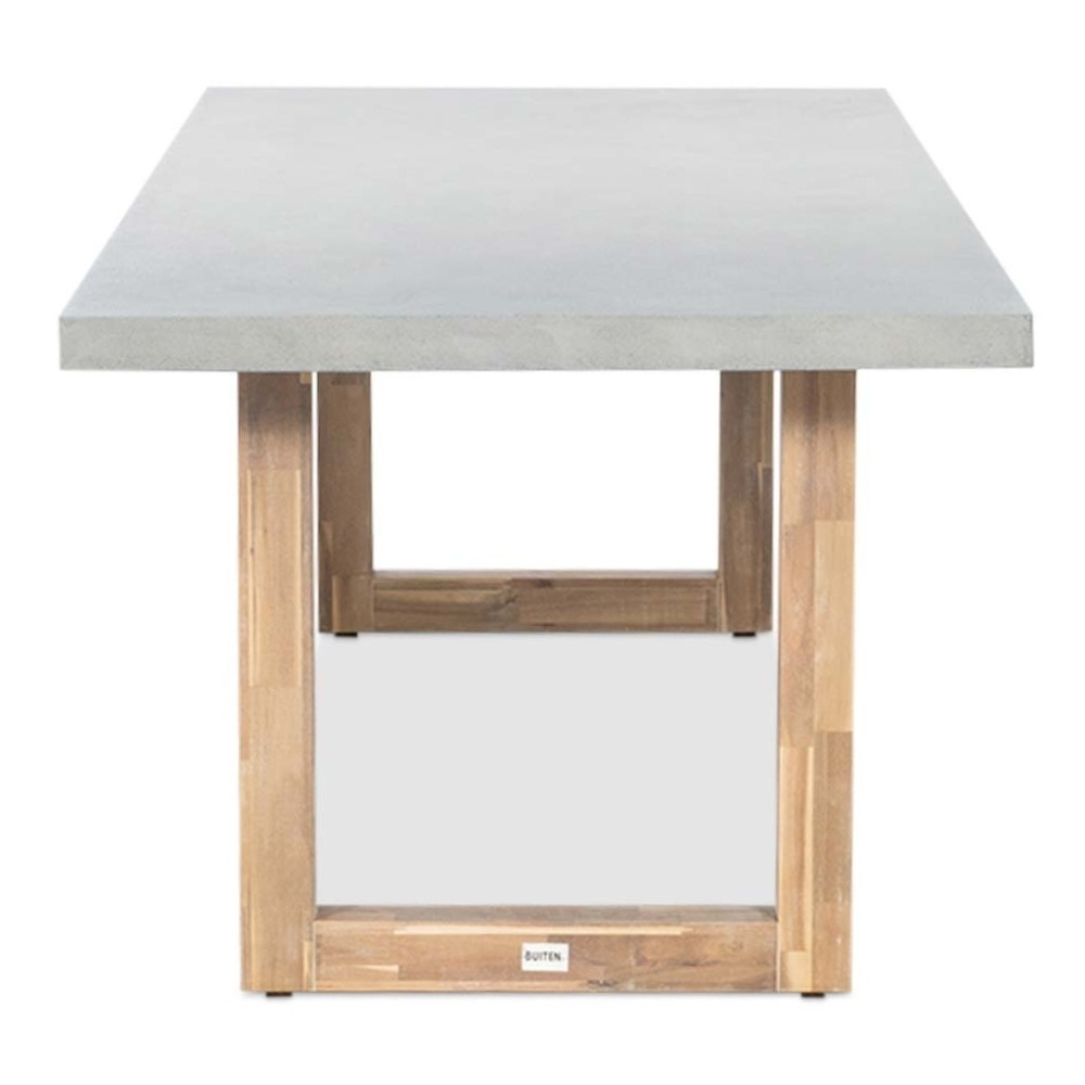 Lausanne/Dakota grijs dining tuinset | 6 personen | betonlook + touw | 250cm