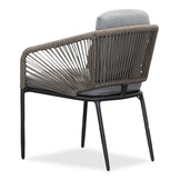 Royan/Savanna dining tuinset | 4 personen | aluminium + touw | 160cm