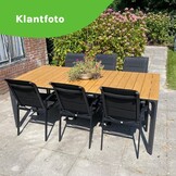 Toledo dining tuinstoel | aluminium + textileen | antraciet