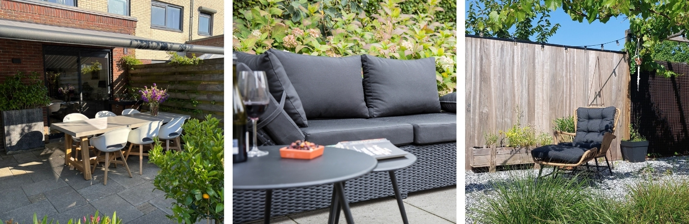 Tuin op het oosten inrichten tuinmeubelen 