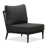 Palermo tussenelement | aluminium + touw | Lava Grey