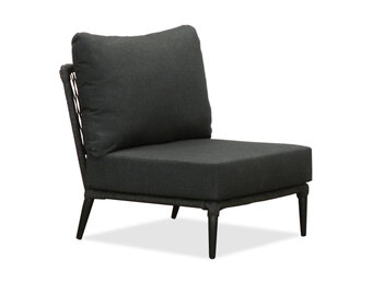 Palermo tussenelement | aluminium + touw | Lava Grey