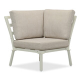 Como dining loungeset 6 personen | aluminium + polywood | beige | 4-delig - 271x210cm