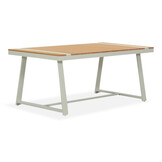 Como dining loungeset 6 personen | aluminium + polywood | beige | 4-delig - 271x210cm