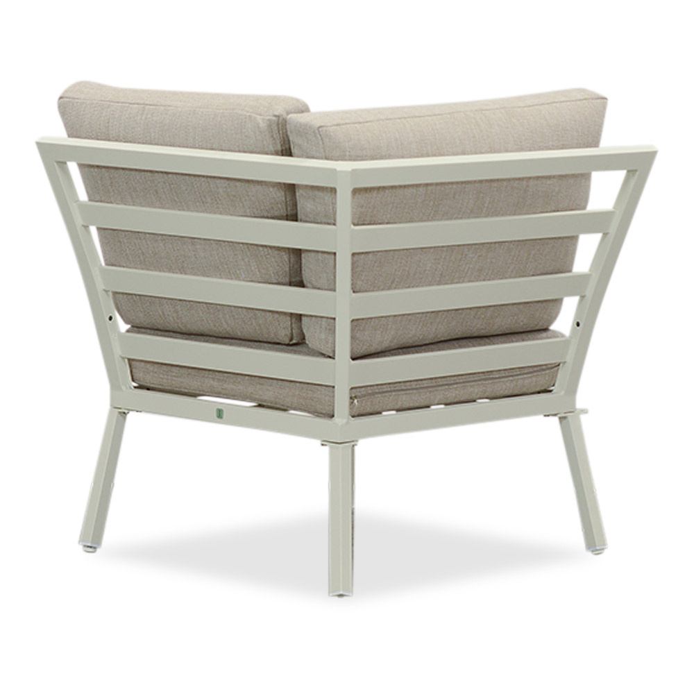 Como hoek loungeset 6 personen | aluminium + polywood | beige | 4-delig - 271x210cm