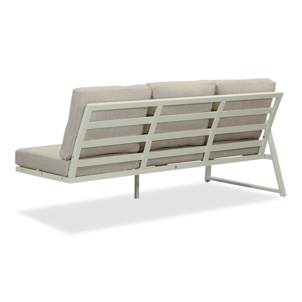 Como hoek loungeset 6 personen | aluminium + polywood | beige | 4-delig - 271x210cm