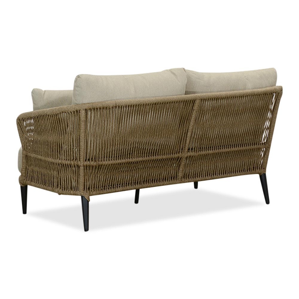 Palermo hoek loungeset 5 personen | aluminium + touw | Sahara Dust | 4-delig - 230x230cm
